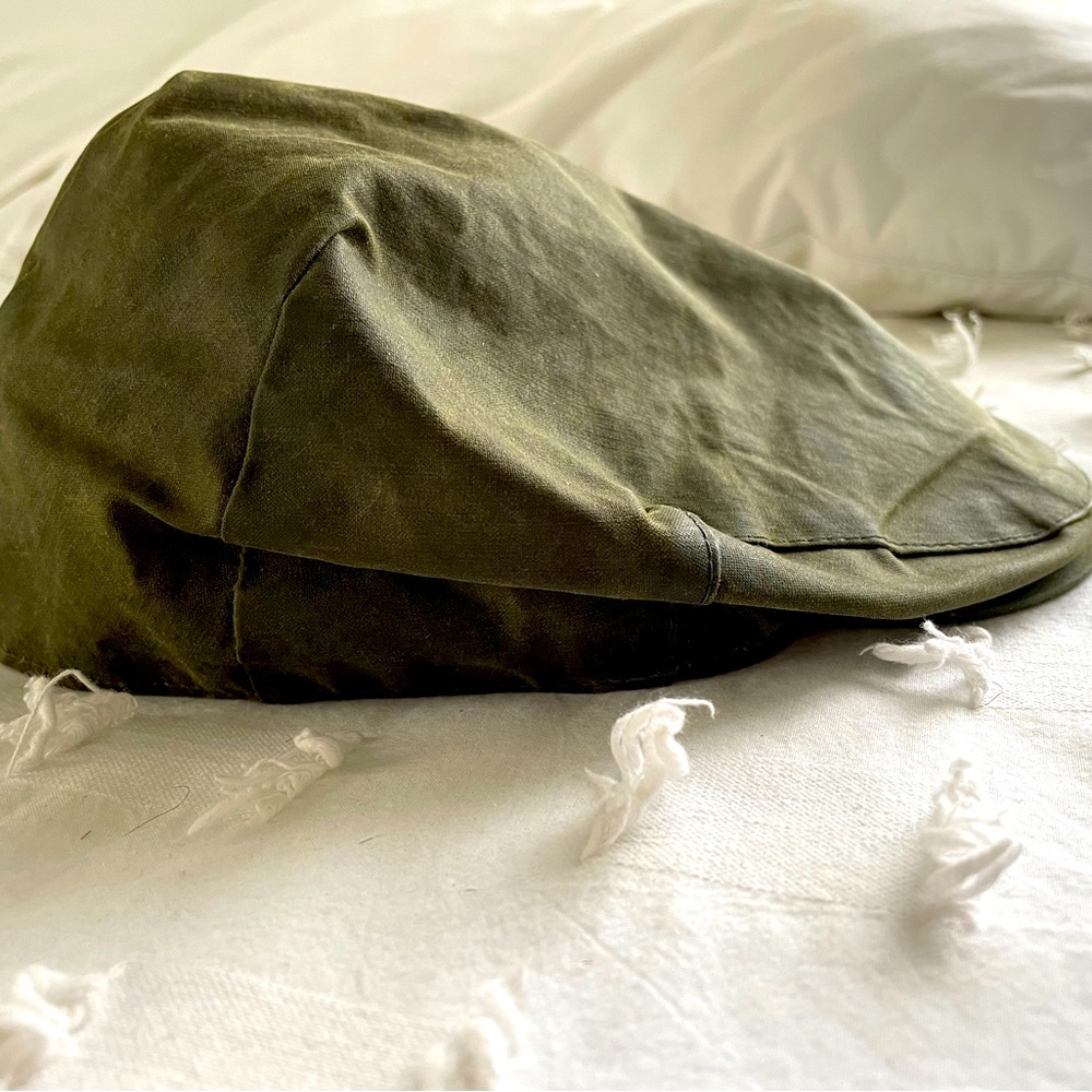 Barbour wax cotton drivers cap Olive 7 1/2 61
